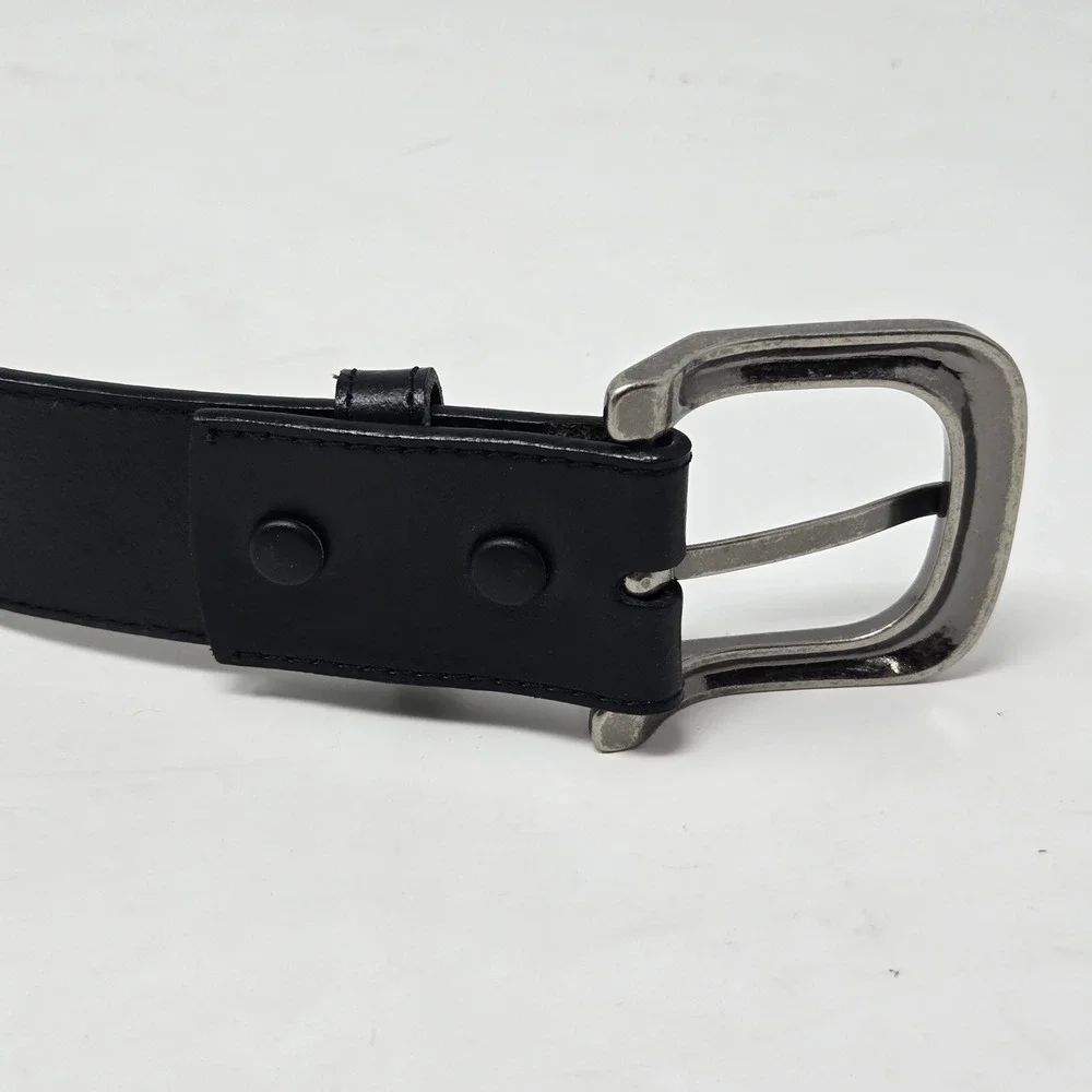 Harley-Davidson Mens Black Leather Studded Metal Logo Belt 99465-10VM Size 40